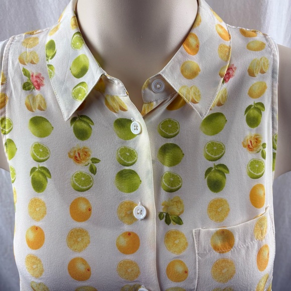 Equipment Orchard Blossom Crepe De Chine Mina Shirt S - Picture 6 of 8